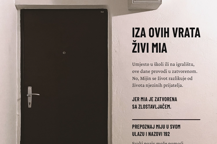Kampanja Iza ovih vrata živi Mia – Prijavi nasilje!