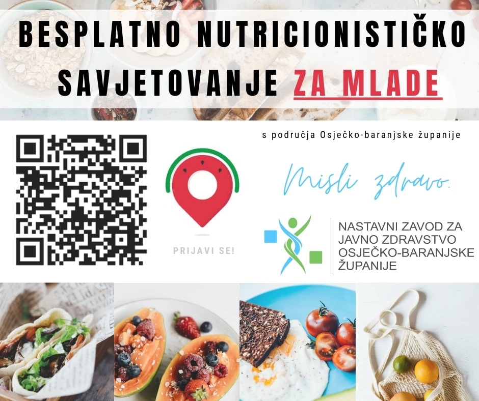 Besplatno nutricionističko savjetovanje za mlade