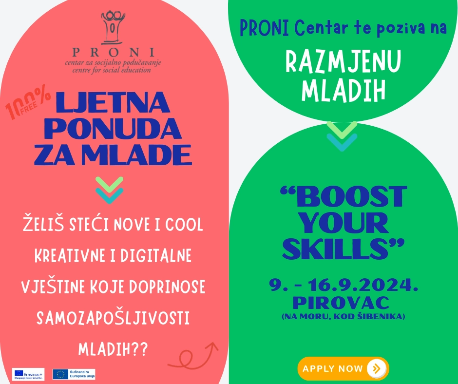 Poziv na razmjenu mladih “Boost your skills”