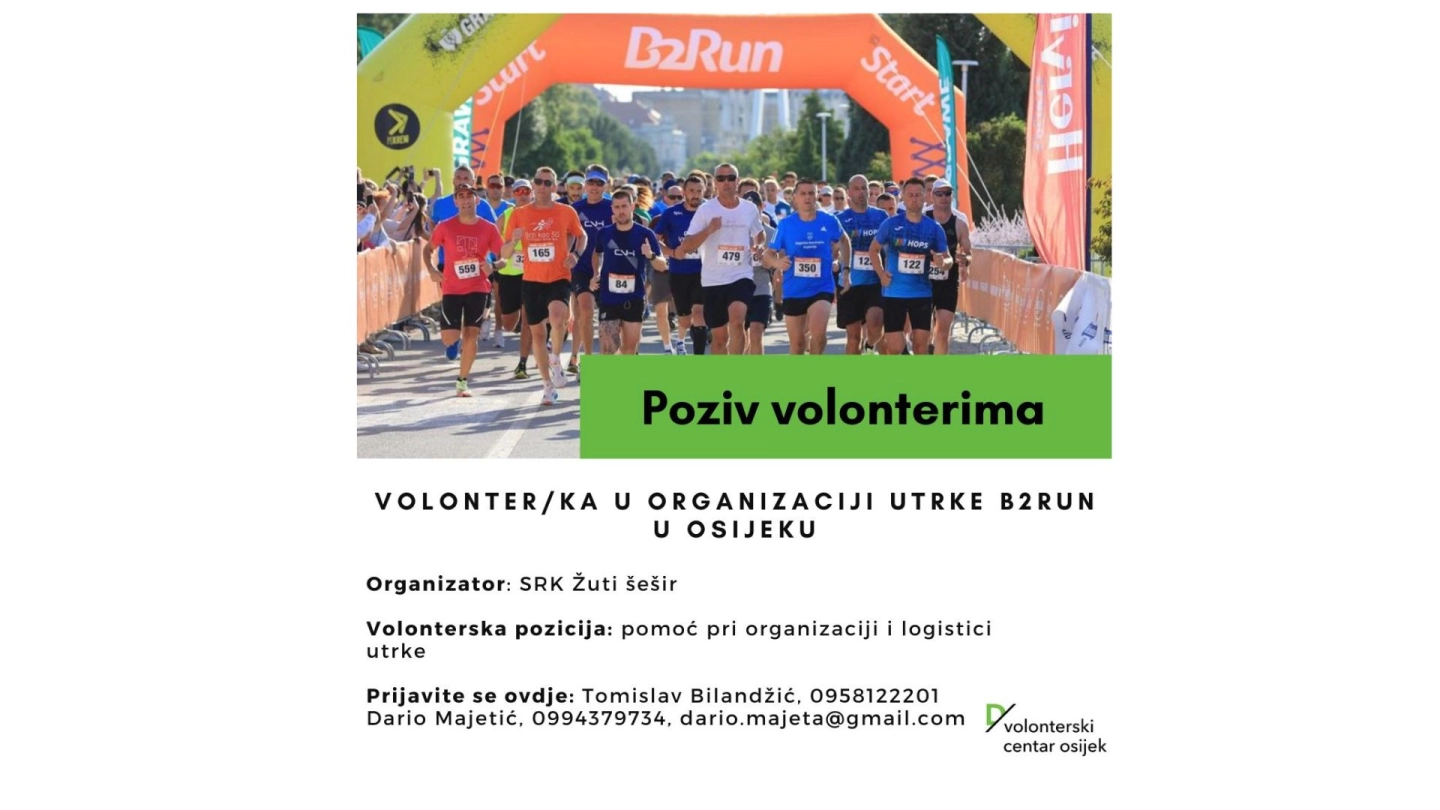 olontirajte na B2Run utrci u Osijeku 20. lipnja!
